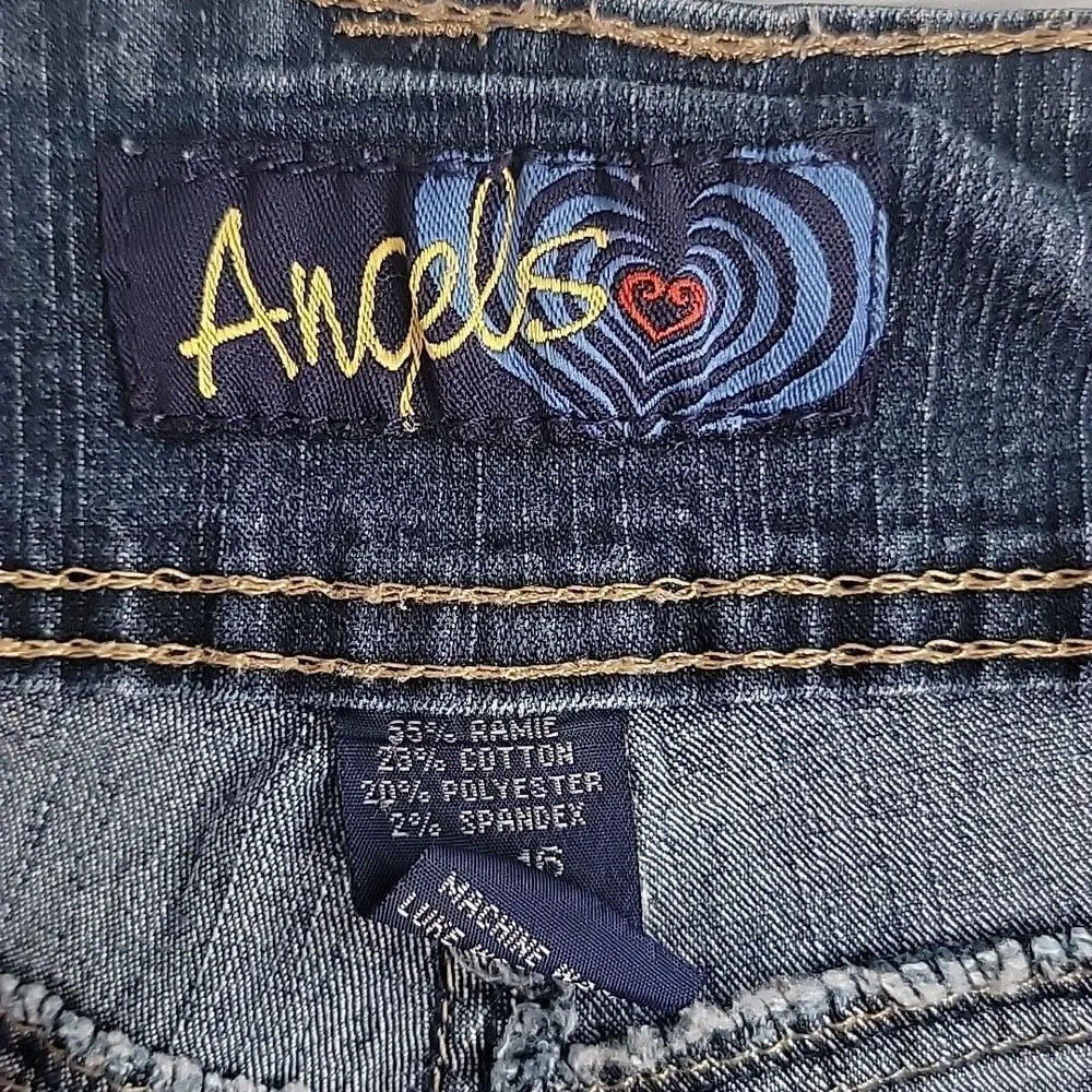 Angels Bermuda blue denim stretch jean shorts Women's Size 16 - Picture 9 of 13